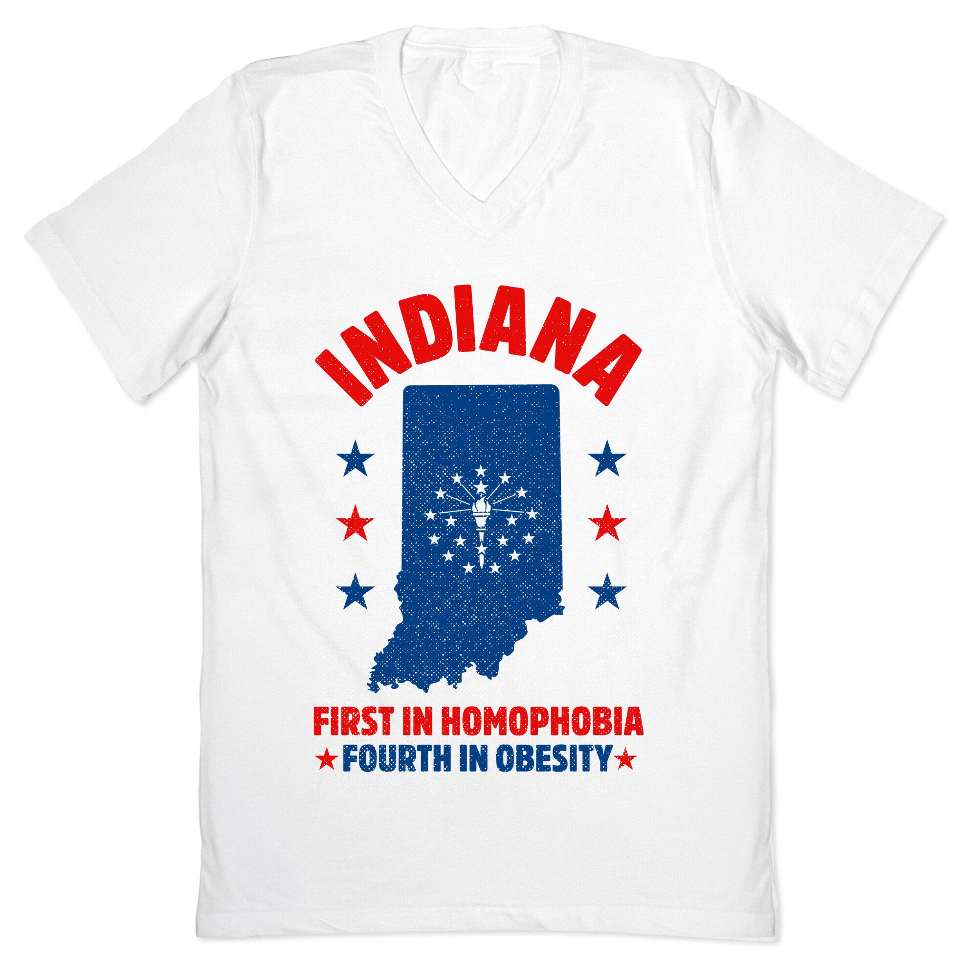 Indiana First in Homophobia Fourth in Obesity V-Neck